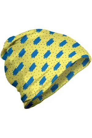 Abakuhaus Beanie Wandern im Freien Gelbe Punkte Paintbrush Hits blau|gelb