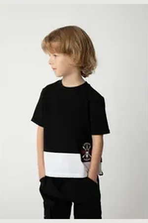 Gulliver T-Shirt mit Buchstaben-Print schwarz 98