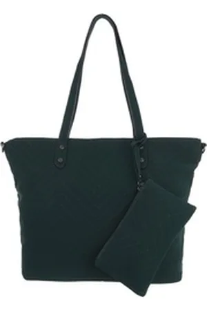 Ital-Design Schultertasche Mittelgroße, Damentasche Handtasche grün