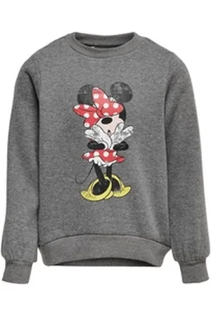 ONLY Rundhalspullover Mädchen Sweatshirt mit "Disney" Print (1-tlg) mit lizensiertem Print, sportlicher Schnitt, mit Frontprint grau 158-164