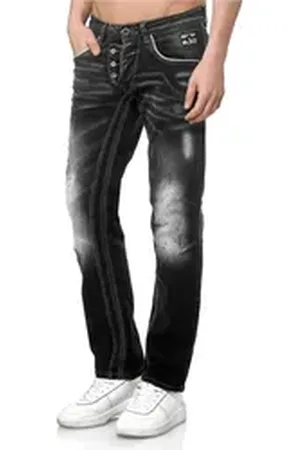 Rusty Neal Straight-Jeans im bequemen Straight Fit-Schnitt grau|schwarz 30