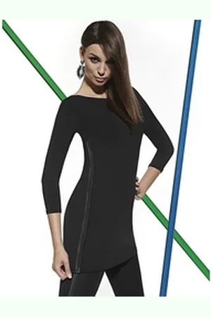 Basbleu Shirttop Fashion Top Bluse Shirt T-Shirt Tunika Kleid elastisch Stretch Kendal Langarm 2-S