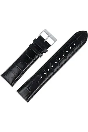 HUGO BOSS Uhrenarmband 22mm Leder Schwarz 659302561 schwarz