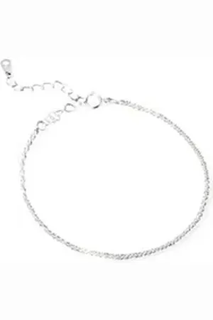Eyecatcher Armkette 925 Sterling zarte silber weiß funkelnde Armkette twisted Strass (kein Set) silberfarben