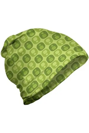 Abakuhaus Beanie Wandern im Freien Geometrisch Arful Bild von Squircles grün
