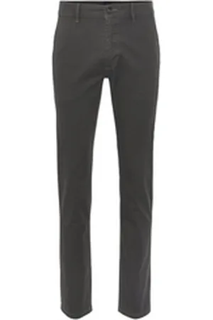 HUGO BOSS ORANGE Chinohose Chino_slim mit ORANGE Markenlabel grau 30