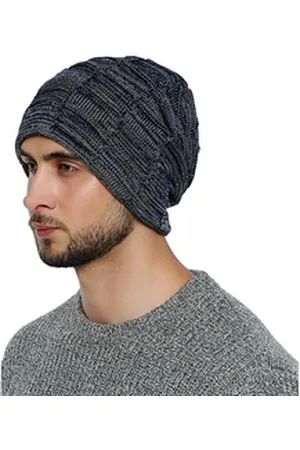 DonDon Beanie Herren Winter long Slouch (Packung, 1-St) Wintermütze, Beanie mit Flechtmuster und Teddyfleece blau