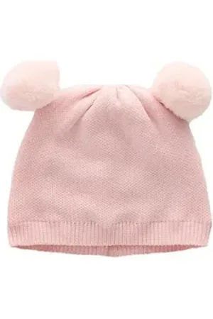 Next Bommelmütze Zarte Baby-Mütze mit zwei Bommeln (1-St) rosa Kopfumfang: 48 cm.