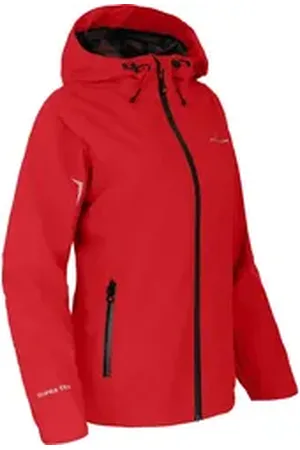 Bergson Regenjacke HELLI Damen Regenjacke, Netzfutter, 12000 mm Wassersäule, Kurzgrößen, salsa rot kurz | 18