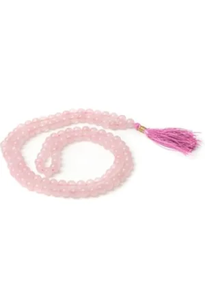 Berk Anhänger Set Mala-Kette aus Rosenquarz (1-tlg), Wunderschöne Mala aus Rosenquarz. rosa