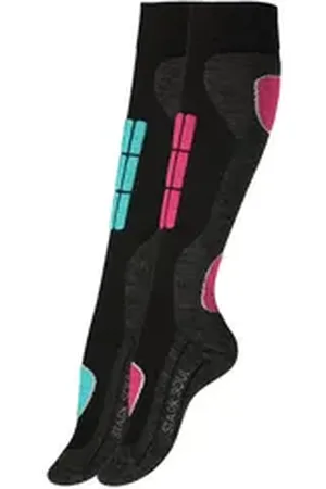 STARK SOUL Skisocken Ski & Snowboard Socken, Wintersport Socken mit Spezialpolsterung (2 Paar) Dehnungszonen an Knöchel und Spann, dickes Proteegewebe, flache Nähte bunt 35-38