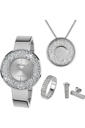 Jacques Lemans Schmuckset Damen-Uhren-Sets Analog Quarz silberfarben 56
