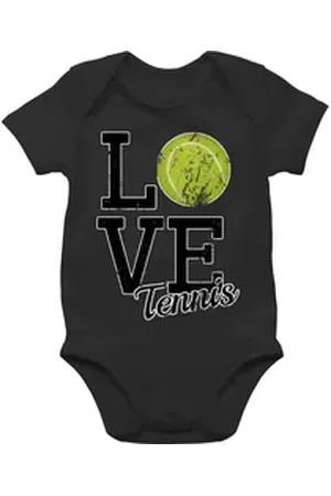 Shirtracer Shirtbody Love Tennis Sport & Bewegung Baby schwarz 1/3 Monate