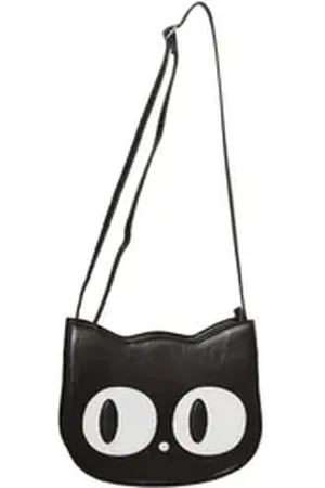 Banned Retro Schultertasche Addis Schwarz, Katzen Gesicht Form Umhängetasche schwarz