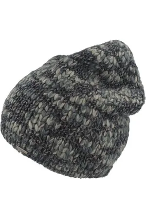 Bugatti Strickmütze Beanie grob gestrickt meliert mit Glitzer-Fäden blau