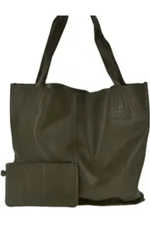 Greenburry Shopper "Carmen" Handtasche Leder 43x31cm, Handtasche, mit kleiner Bag in Bag Tasche grün