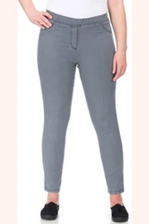 Kj Jeansjeggings JENNY angenehm weiche Quer-Stretch Qualität grau 52