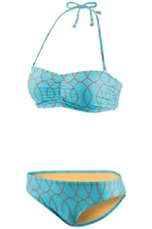 Beco Beermann Triangel-Bikini-Top Aqua Pearl, in strahlendem Türkis mit dezentem Perlenmuster blau 40