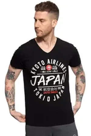 Akito tanaka T-Shirt Flight (1-tlg) mit legerem Frontprint schwarz S