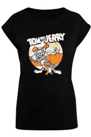 Absolute Cult T-Shirt Damen Ladies Tom and Jerry - Baseball T-Shirt (1-tlg) schwarz 4XL