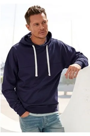H.I.S H.I.S Hoodie Langarm Sweater mit Kapuze, aus Baumwollmischung blau L (52/54)