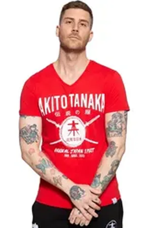 Akito tanaka T-Shirt Sword Area (1-tlg) mit Frontprint rot S