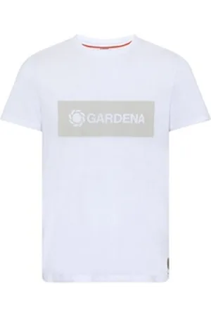 Gardena T-Shirt mit Labelprint (1, 1-tlg) weiß 3XL