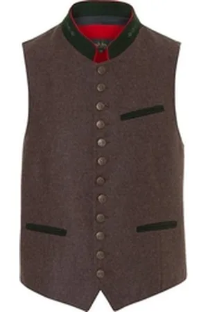 Wiesnkönig Funktionsweste Lodenweste Marc (1-tlg) braun 46