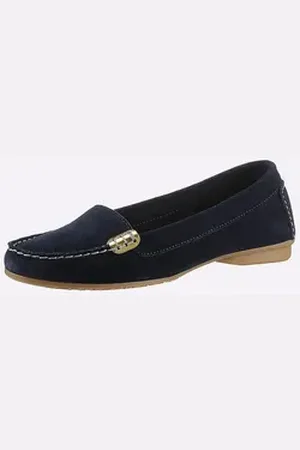 Heine Mokassin Slipper blau 38 EU