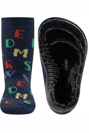Ewers ABS-Socken Stoppersocken Buchstaben blau 19-20