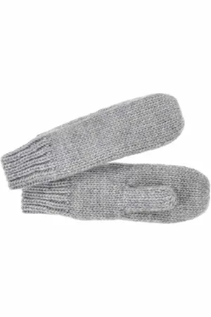 Seeberger Strickhandschuhe Strickfäustlinge mit Fleecefutter 17952-0 grau