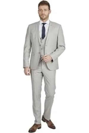 Steffen Klein SteffenKlein Anzug Slim-Fit (3-tlg) beige 102