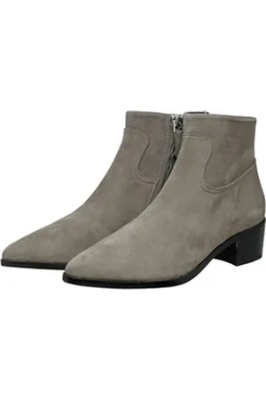 GALLUCCI 30007 Stiefeletten Damen Ankle Boots Leder Grau Beige Stiefel 40,5 EU