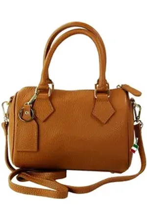 Florence Umhängetasche Umhängetasche Damen Handtasche (Umhängetasche), Damen Umhängetasche Leder, tan, braun ca. 22cm x ca. 15cm braun
