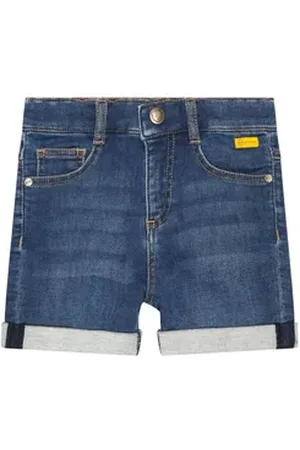 Steiff Jeansshorts Jeans Shorts Denim, verstellbarer Bund blau 98