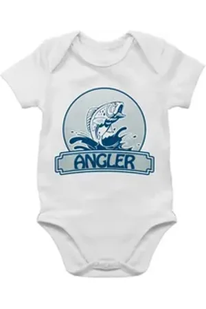 Shirtracer Shirtbody Angler Button Sport & Bewegung Baby weiß 18/24 Monate