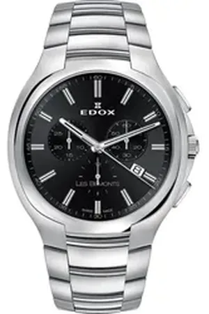 Edox Quarzuhr 10239-3-NIN Les Bemonts Chronograph Herrenuhr 42mm 3ATM 10239-3-NIN Les Bemonts Chronograph Herrenuhr 42mm 3ATM