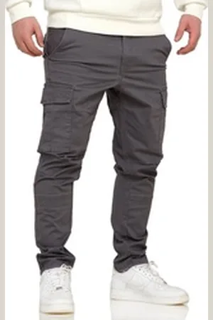Soul Star Cargohose SPBRADES Herren Chino Jeans Hose Stoffhose grau 30