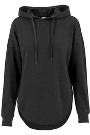 Urban classics Rundhalspullover Damen Ladies Oversized Terry Hoody (1-tlg) grau S