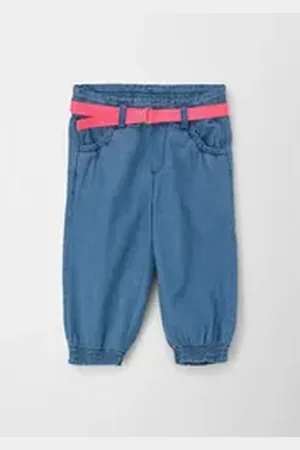 QS by s.Oliver 7/8-Hose Jeans / Relaxed Fit / High Rise / Wide Leg blau 98