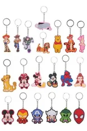 Disney Schlüsselanhänger Schlüsselanhänger Belle Die Schöne und das Biest, Schlüsselanhänger Haustierschlüsselanhänger Geschenk Hund Frau Herren bunt