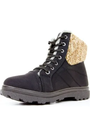 AvaMia Damen Winter Schuhe Boots Winterstiefeletten Damenstiefel Winterstiefelette Winterstiefel Fellstiefel warm Fell« Winterstiefelette schwarz 36 EU