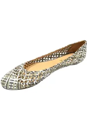Allan K Daiba Handmade Flecht-Leder-Schuhe mit Ledersohle Damen Schlappen