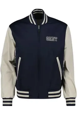 GANT Bomberjacke LIGHT VARSITY JACKET mit großem Logo am Rücken blau XXL