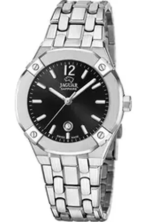 Jaguar Quarzuhr Damenuhr Edelstahl silber , (Analoguhr), Damen Armbanduhr rund, Edelstahlarmband silber silberfarben