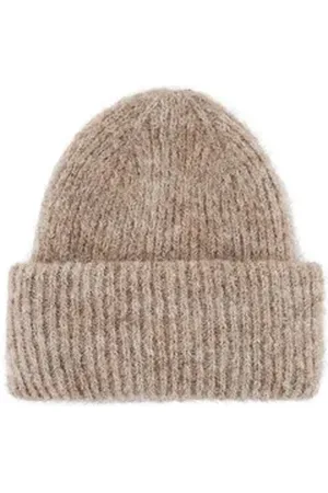 Pieces® Strickmütze Bera (1-St) braun