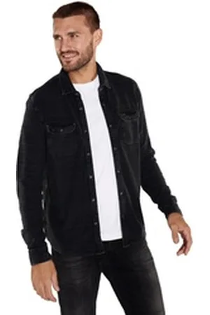EMILIO ADANI Langarm-Poloshirt Langarm-Shirt mit Polo-Kragen schwarz L