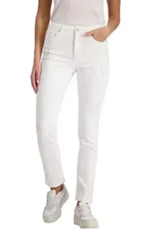 monari Skinny-fit-Jeans Jeans mit Strass - Slim Fit weiß 36