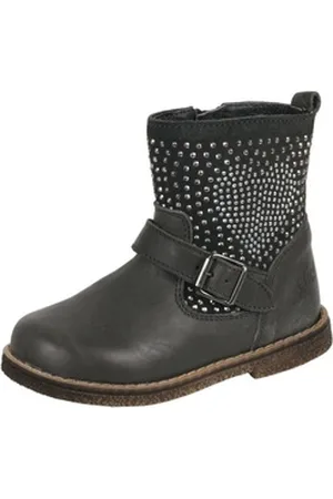 Clic! Leder Stiefeletten Glitzer Stiefel CL-8570 Kinder Schuhe Schnürstiefelette