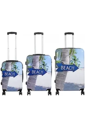 MONOPOL® Kofferset Kofferset 3tlg Reisekoffer Polycarbonat Hartschale Beach